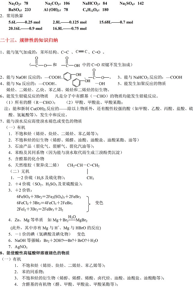 高考化学知识点大全 教你轻松得高分