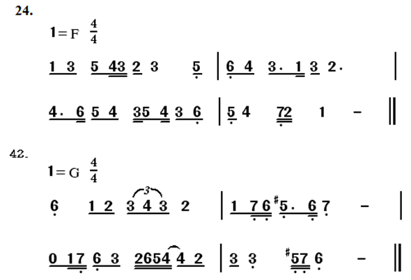 简谱的2_儿歌简谱(2)