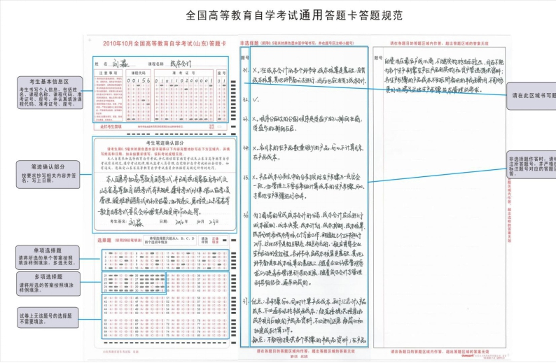 安徽2016年4月自考答题卡填写注意事项的通知