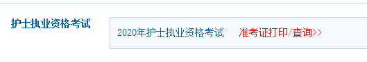 2020年新疆护士资格考试准考证打印入口