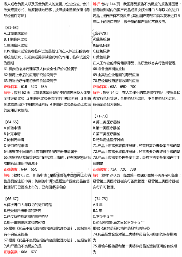 2015年执业药师《药事管理与法规》真题及答案(图片版)