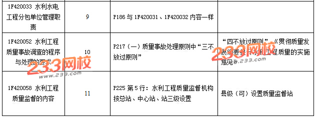 《水利水电工程》新旧教材对比