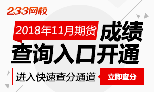 2018年11月期货从业资格考试成绩查询入口已开通