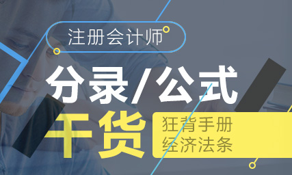 2019年注册会计师六科精华资料—背完这些再涨20分！